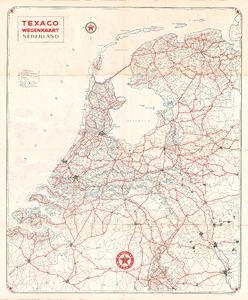 A20-B04 Texaco wegenkaart Nederland , ca. 1935